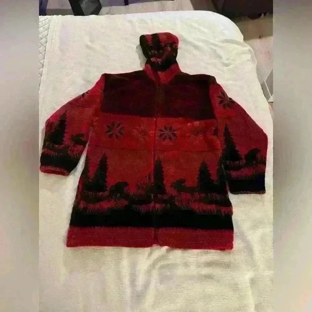 Vintage 90s Andrea Faye Fleece Hoddie size Large for men